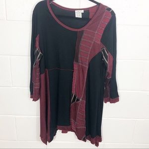 Parsley & Sage Patchwork Quarter Sleeve Tunic